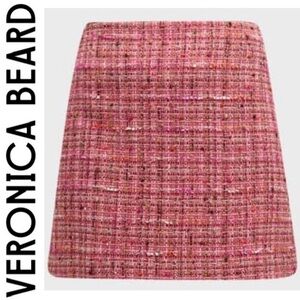 Veronica Beard pink multi color Ohemia mini skirt